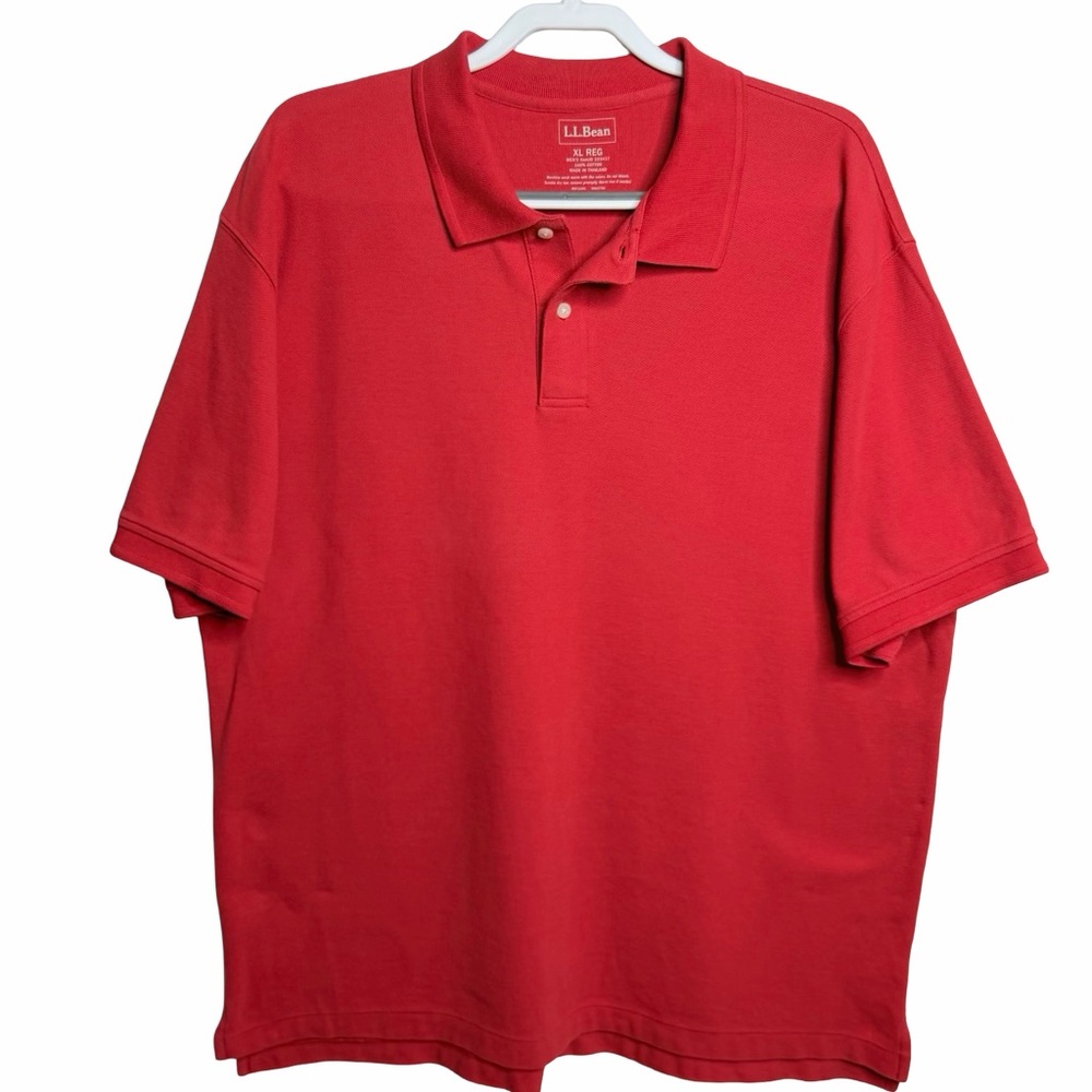 LL Bean Double L Polo Shirt Rustic Red Men's XL Reg